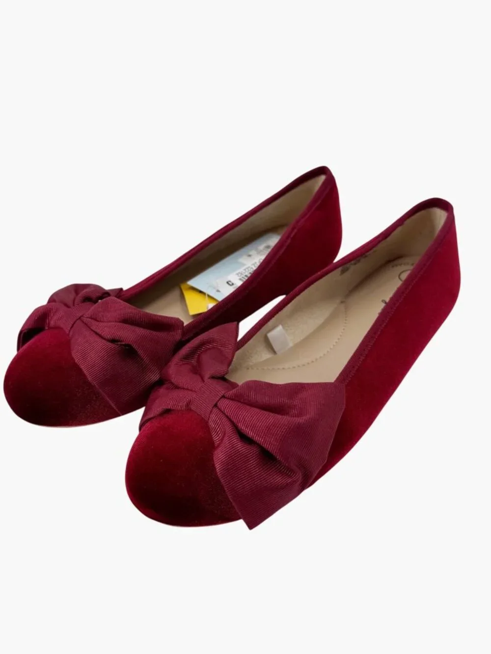 NEW Cat & Jack Girls' Perla Ballet Flats - Red - Size 4